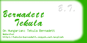 bernadett tekula business card